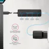AXAGON HUE-C2C Hub de viagem USB-C 5 Gbps, 2x USB-A + 2x USB-C, USB-C Power IN, cabo de 19 cm
