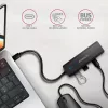 AXAGON HUE-C2C Hub de viagem USB-C 5 Gbps, 2x USB-A + 2x USB-C, USB-C Power IN, cabo de 19 cm