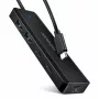 AXAGON HUE-C2C Hub de viagem USB-C 5 Gbps, 2x USB-A + 2x USB-C, USB-C Power IN, cabo de 19 cm