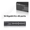 ZyXEL GS1100-16E Switch Gigabit Não Gerido de 16 Portas em Metal