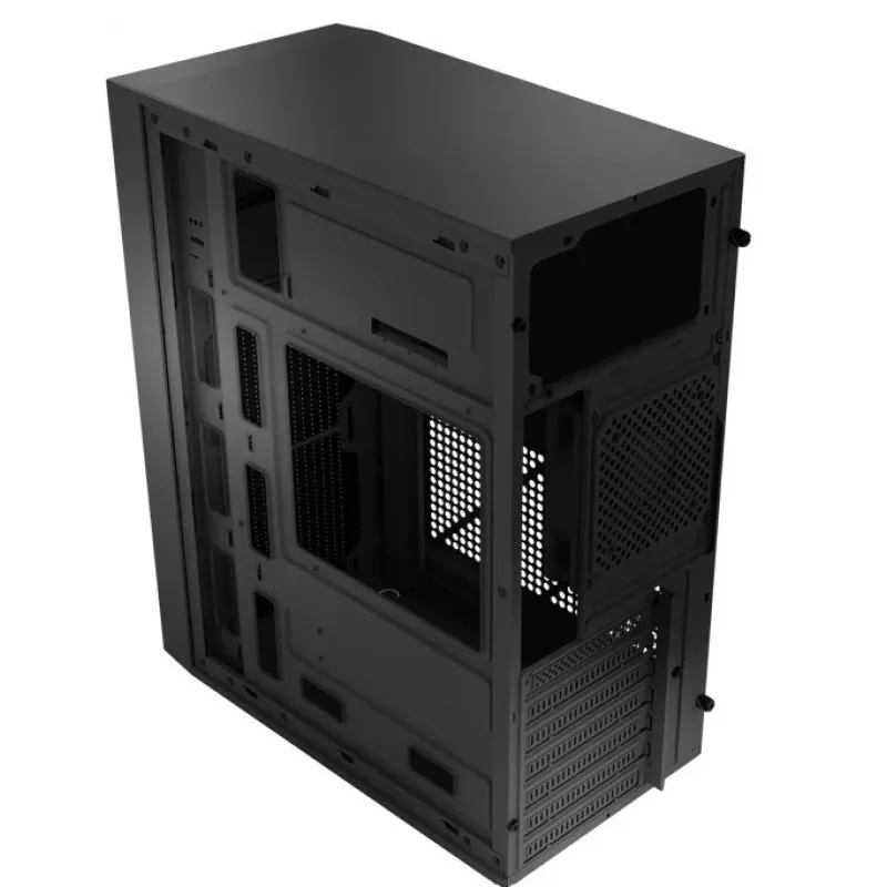 Logic Concept J23 PRO Caixa de Computador Mid-Tower Preta com Vidro Temperado, USB-C, Ventoinhas ARGB