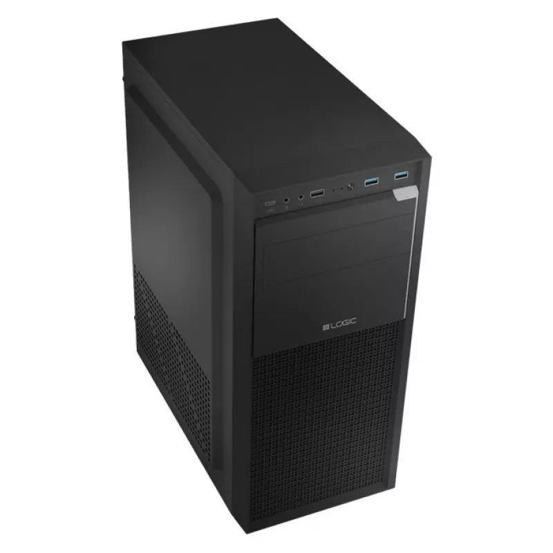 Logic Concept J23 PRO Caixa de Computador Mid-Tower Preta com Vidro Temperado, USB-C, Ventoinhas ARGB