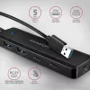 AXAGON HUE-C2A Hub de viagem 5 Gbps, 2x USB-A + 2x USB-C, USB-C Power IN, cabo USB-A de 19 cm
