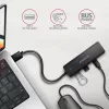 AXAGON HUE-C2A Hub de viagem 5 Gbps, 2x USB-A + 2x USB-C, USB-C Power IN, cabo USB-A de 19 cm
