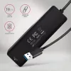 AXAGON HUE-C2A Hub de viagem 5 Gbps, 2x USB-A + 2x USB-C, USB-C Power IN, cabo USB-A de 19 cm
