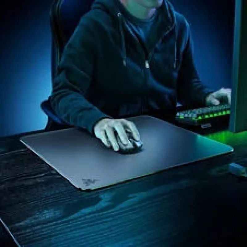 Razer Atlas Pro Tapete de Rato Gaming, Superfície de Vidro, Base Antiderrapante - Preto