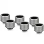 Thermal Grizzly DeltaMate Fitting HT16, latão niquelado, rosca G1/4 polegadas, embalagem de 6
