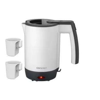 Concept RK7030 Chaleira de Viagem 0,5L com 2 Copos, Branco