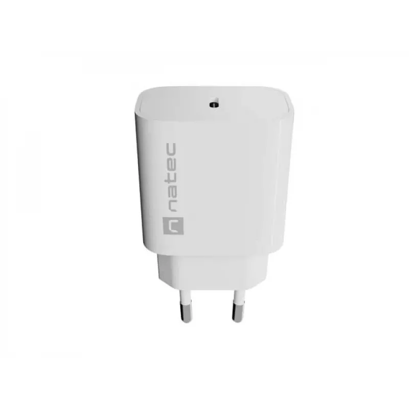 NATEC Ribera Carregador de Parede 1x USB-C 20W Branco