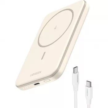 UGREEN Powerbank Mini 5000mAh Wireless 15W com MagSafe Branco