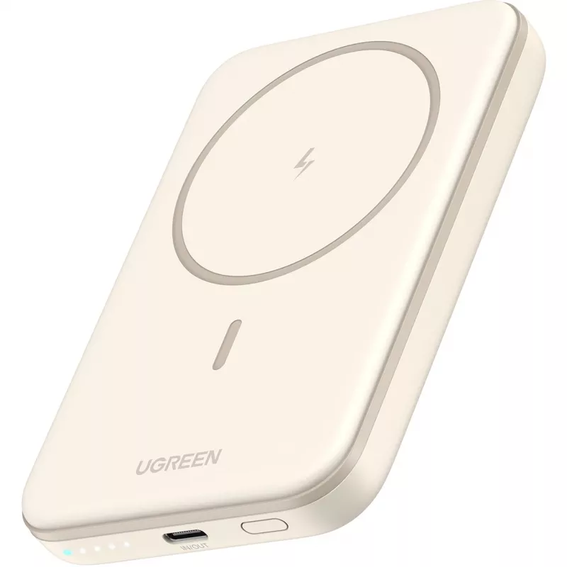 UGREEN Powerbank Mini 5000mAh Wireless 15W com MagSafe Branco