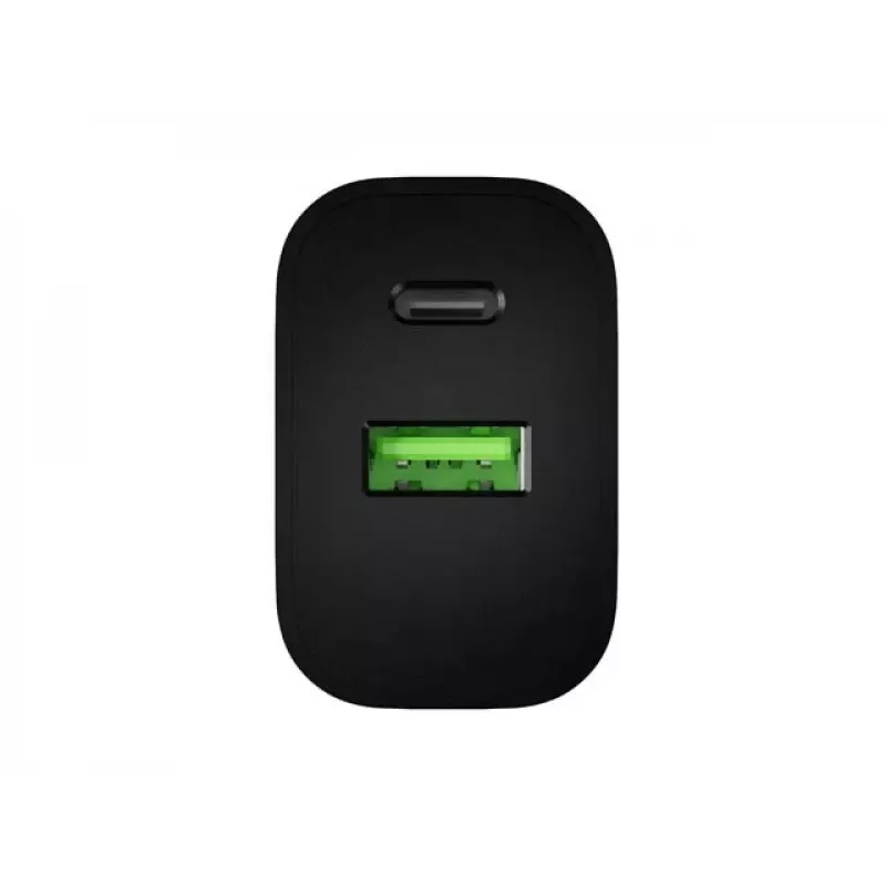 Carregador de Parede NATEC Ribera 1x USB-A + 1x USB-C 20W Preto