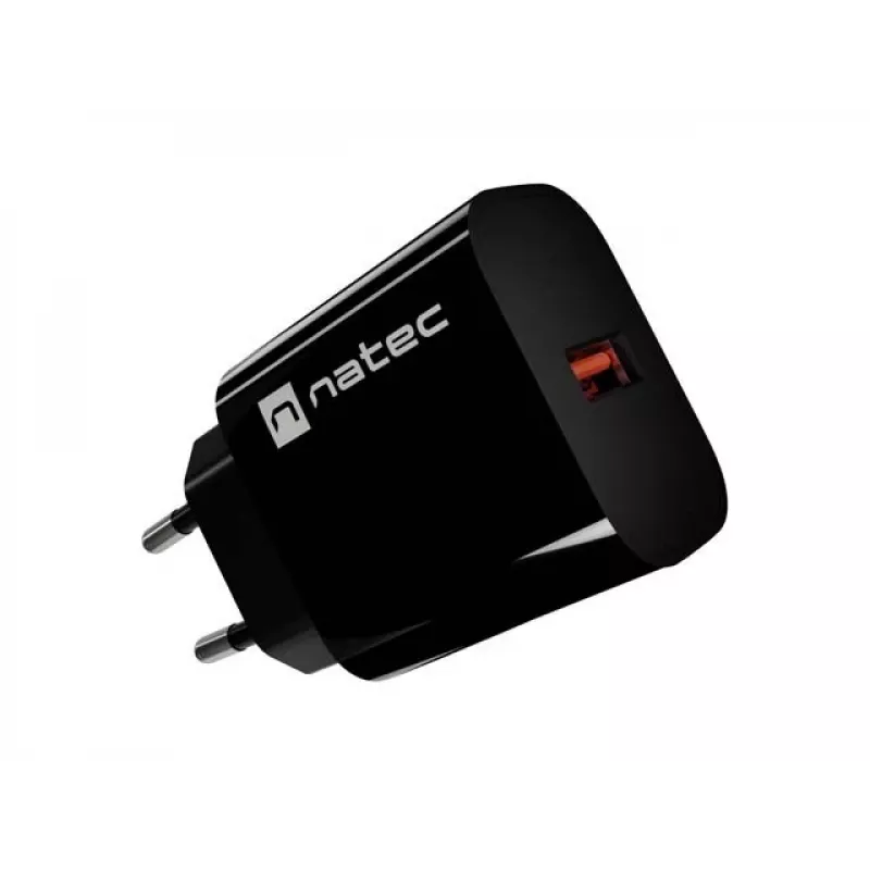 Carregador de Parede USB-A Natec Ribera 18W Preto