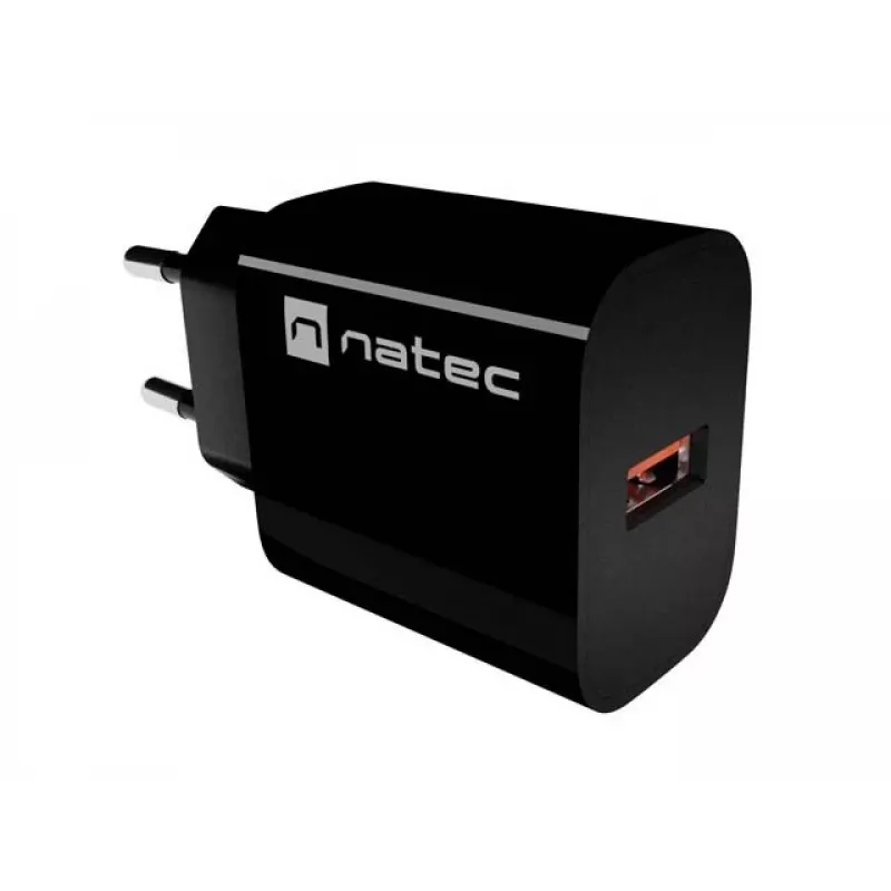 Carregador de Parede USB-A Natec Ribera 18W Preto
