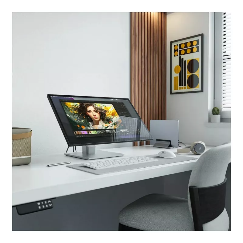 Monitor Tátil ALOGIC Clarity Fold Touch 27 polegadas 4K UHD IPS com Webcam, 65W USB-C PD, Suporte Dobrável