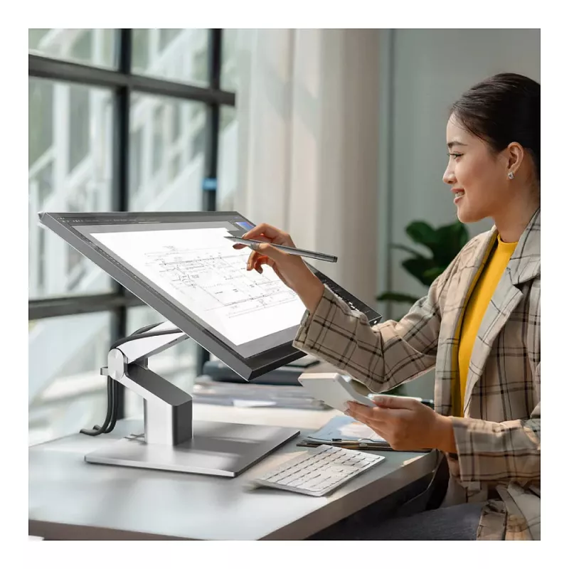 Monitor Tátil ALOGIC Clarity Fold Touch 27 polegadas 4K UHD IPS com Webcam, 65W USB-C PD, Suporte Dobrável
