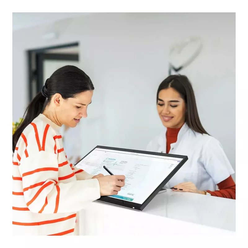 Monitor Tátil ALOGIC Clarity Fold Touch 27 polegadas 4K UHD IPS com Webcam, 65W USB-C PD, Suporte Dobrável