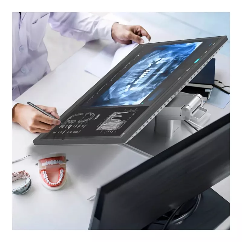 Monitor Tátil ALOGIC Clarity Fold Touch 27 polegadas 4K UHD IPS com Webcam, 65W USB-C PD, Suporte Dobrável