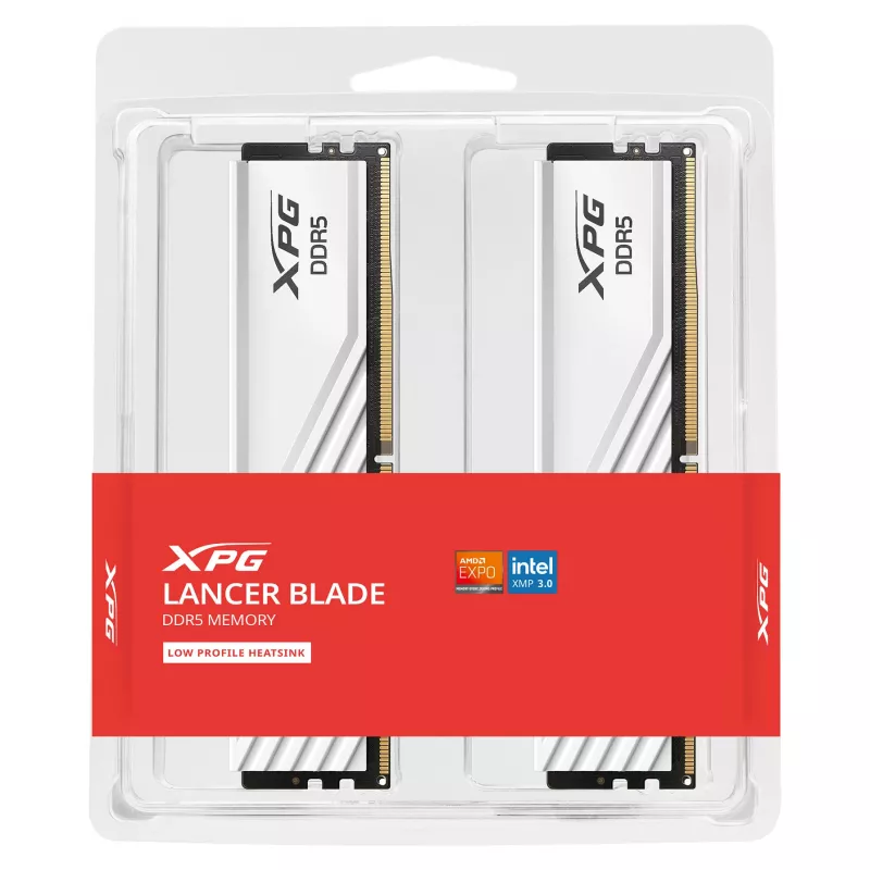 DIMM 32 GB DDR5-5600 (1x 32 GB) (branco, AX5U5600C4632G-SLABWH, XPG Lancer Blade, INTEL XMP, AMD EXPO)
