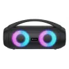 Coluna portátil Bluetooth para festas Denver BTG-618 200W com luzes LED, preta