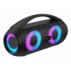 Coluna portátil Bluetooth para festas Denver BTG-618 200W com luzes LED, preta