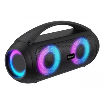 Coluna portátil Bluetooth para festas Denver BTG-618 200W com luzes LED, preta