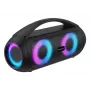 Coluna portátil Bluetooth para festas Denver BTG-618 200W com luzes LED, preta