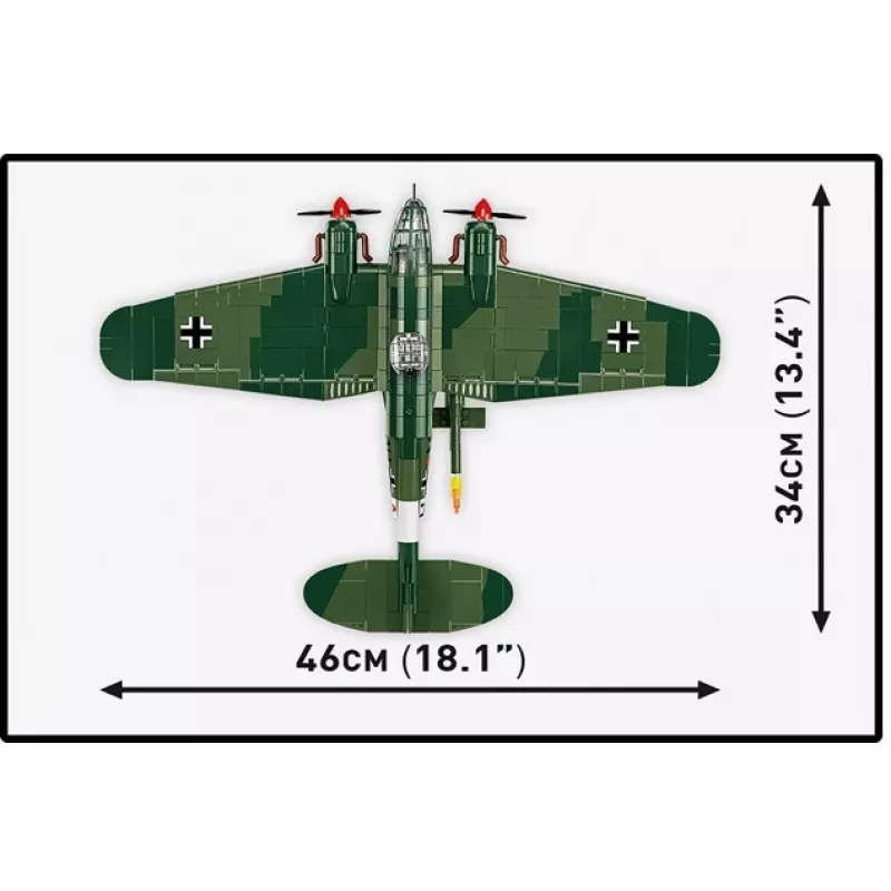 Conjunto de blocos de construção COBI Heinkel HE 111 H-22 com bomba voadora V1 927 peças