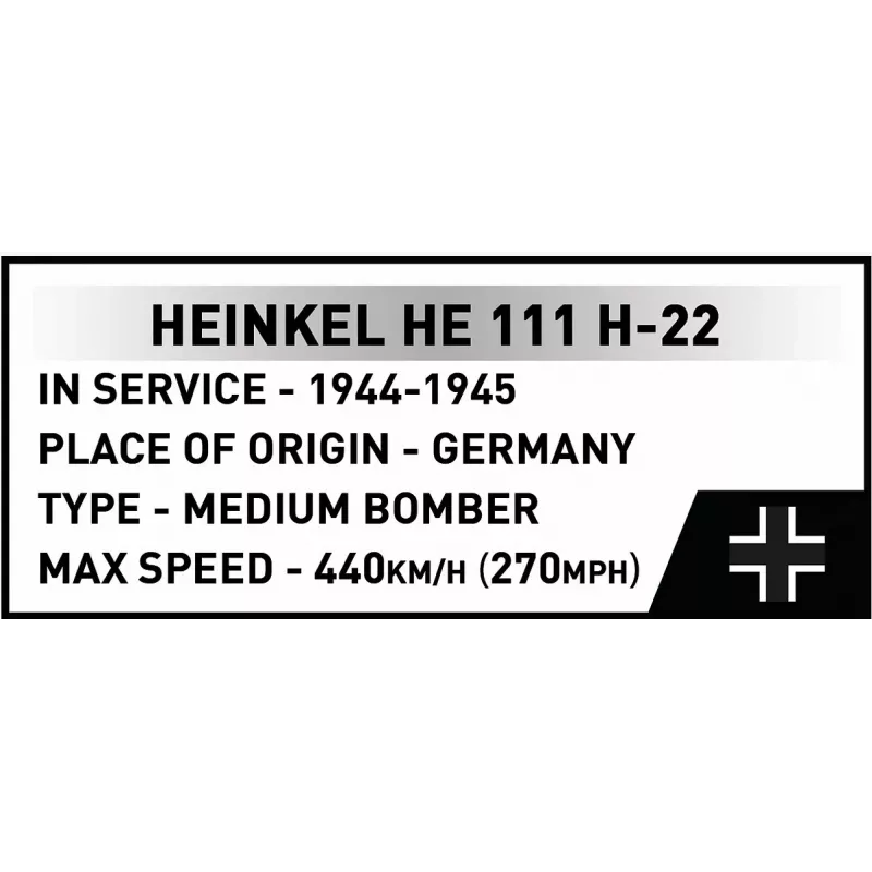 Conjunto de blocos de construção COBI Heinkel HE 111 H-22 com bomba voadora V1 927 peças