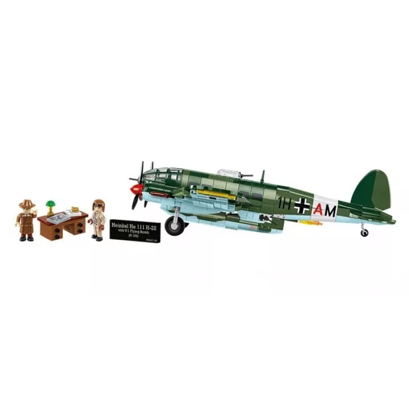 Conjunto de blocos de construção COBI Heinkel HE 111 H-22 com bomba voadora V1 927 peças