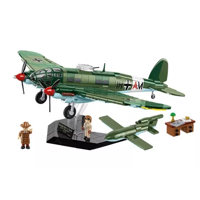 Conjunto de blocos de construção COBI Heinkel HE 111 H-22 com bomba voadora V1 927 peças
