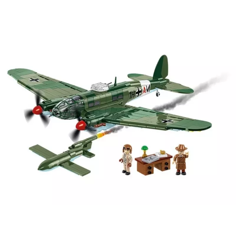 Conjunto de blocos de construção COBI Heinkel HE 111 H-22 com bomba voadora V1 927 peças