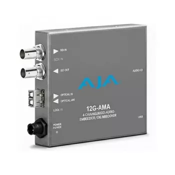 AJA 12G-AMA 12G-SDI Audio Embedder/Disembedder com áudio analógico