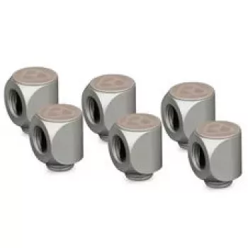 Racor giratório Thermal Grizzly DeltaMate - 90°, níquel mate, pack de 6