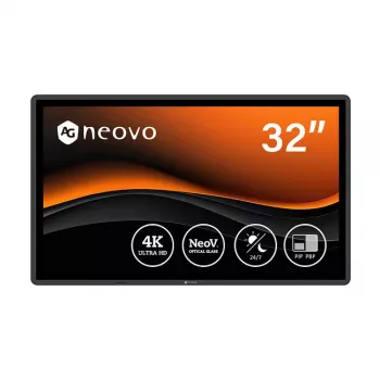 Monitor AG Neovo QX3202 32 polegadas 4K UHD MVA LED 3840x2160 350cd/m² 1000:1 5ms Preto
