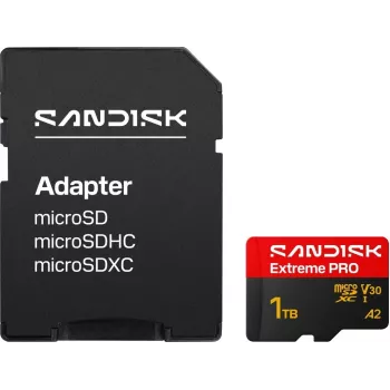 Cartão de memória SanDisk Extreme PRO microSDXC 1TB UHS-I V30 A2 + adaptador SD