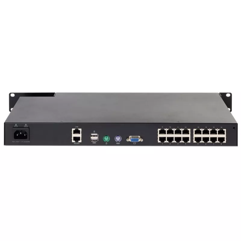 Comutador KVM APC KVM1116R - 1 utilizador local, 16 portas, VGA, USB, montagem em rack 1U