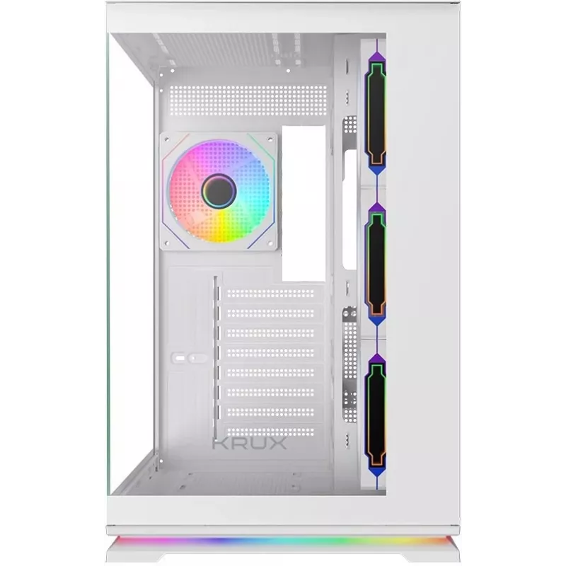 Caixa de PC mid-tower Krux Atron White com vidro temperado