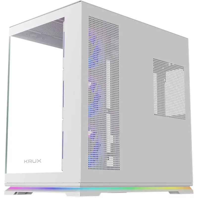 Caixa de PC mid-tower Krux Atron White com vidro temperado