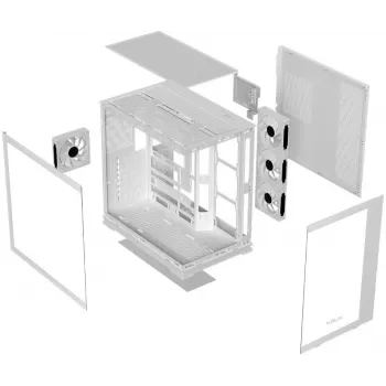 Caixa de PC mid-tower Krux Atron White com vidro temperado