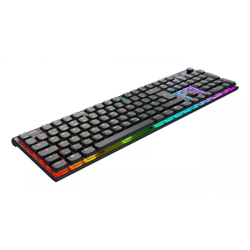Teclado mecânico gaming CHERRY XTRFY MX 10.1 Wireless tamanho completo, tri-mode (USB-C, 2,4 GHz, Bluetooth 5.1), interruptores Cherry MX RGB Red, RGB por tecla, QWERTY, preto