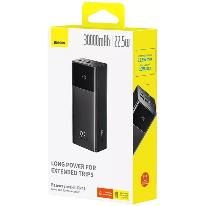 Powerbank Baseus EnerFill FP41 30000 mAh 22,5W preto