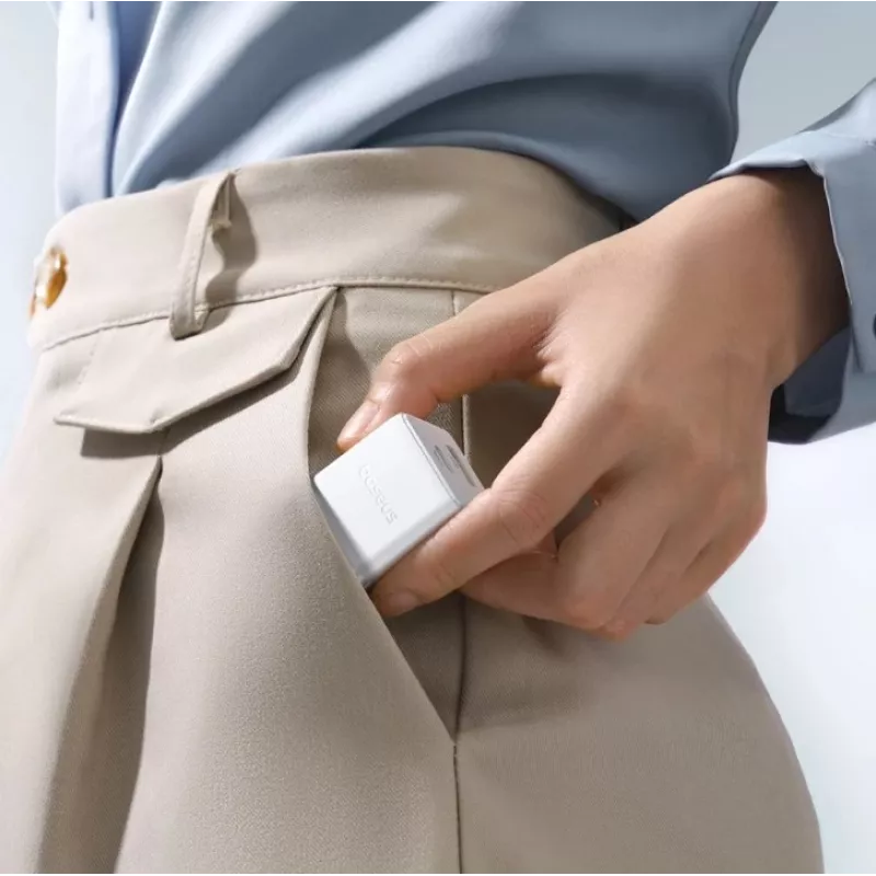 Baseus Palm 20W carregador de parede USB-C + USB-A, branco