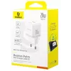 Baseus Palm 20W carregador de parede USB-C + USB-A, branco