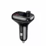 Carregador de carro com transmissor FM Bluetooth Baseus S-13 com QC 3.0/4.0 PD, mãos-livres, indicador LED, preto