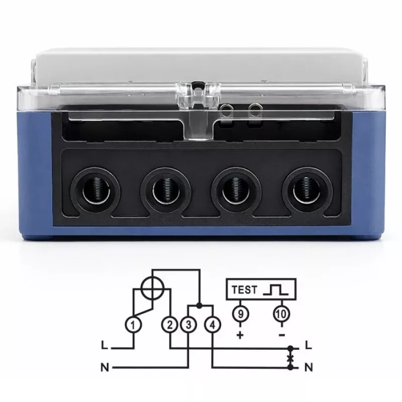 Contador de energia eletrónico monofásico Qoltec 230V 5(60)A LCD