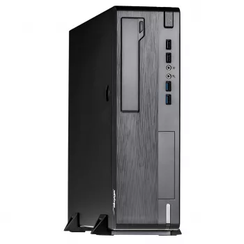 Caixa de PC SFF Akyga AK-502-02BK, Micro-ATX / Mini-ITX, 2x USB 3.0, sem fonte de alimentação, preta