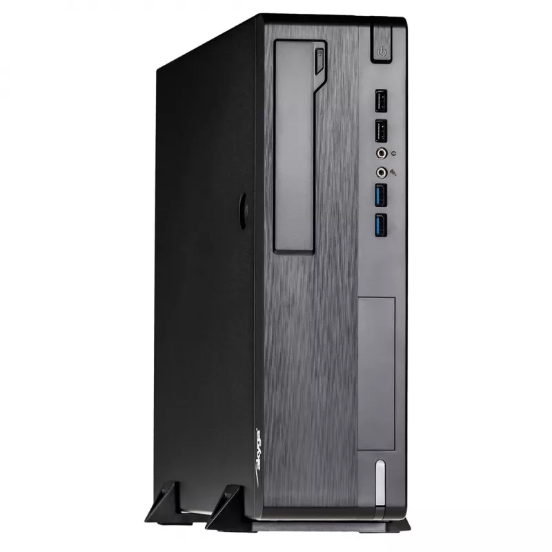 Caixa de PC SFF Akyga AK-502-02BK, Micro-ATX / Mini-ITX, 2x USB 3.0, sem fonte de alimentação, preta