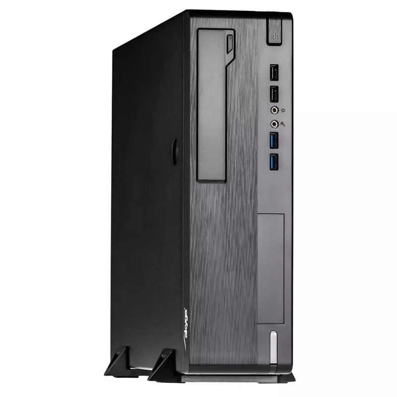 Caixa de PC SFF Akyga AK-502-02BK, Micro-ATX / Mini-ITX, 2x USB 3.0, sem fonte de alimentação, preta