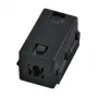 Núcleo de ferrite EFB Elektronik 6,5 mm preto quadrado
